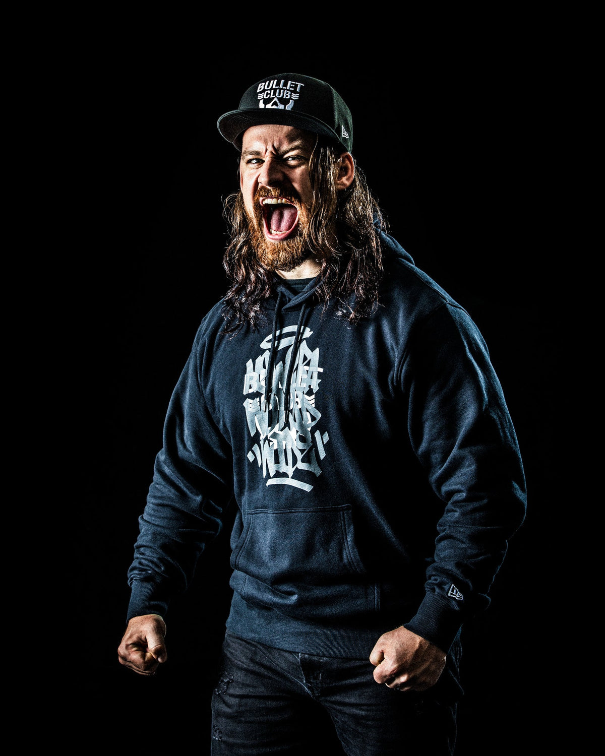 裏毛 スウェット プルオーバーフーディー 新日本プロレスリング BULLET CLUB ブラック