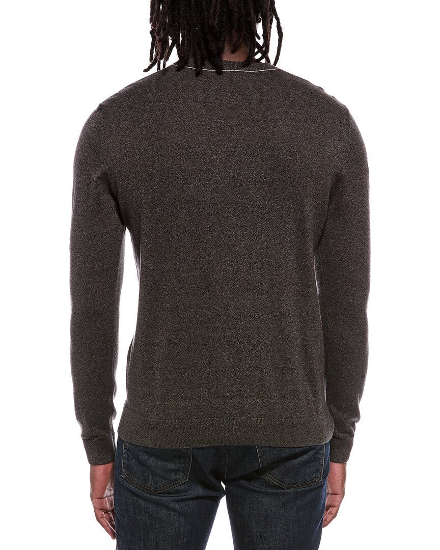 Autumn Cashmere Italian Crewneck Contrast Outlink Sweater