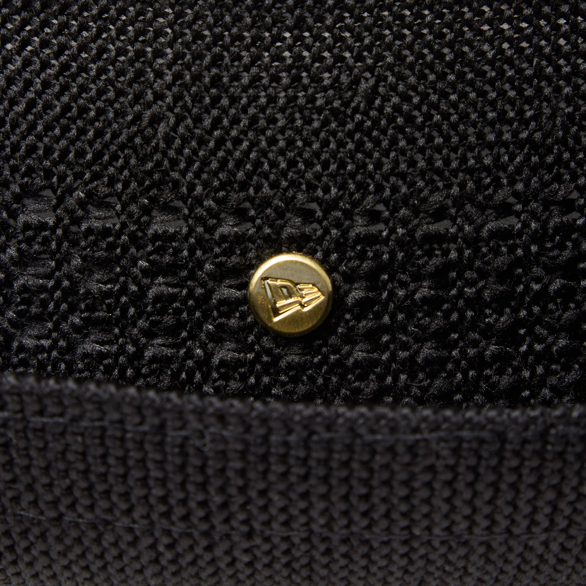 ニットフェドーラ Knit Fedora ブラック メタルピン ゴールド