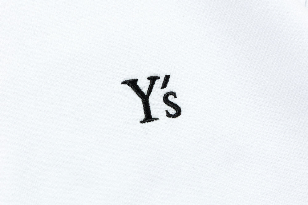 半袖 オーバーサイズド コットン Tシャツ Y's SS26 ネックカラー ホワイト