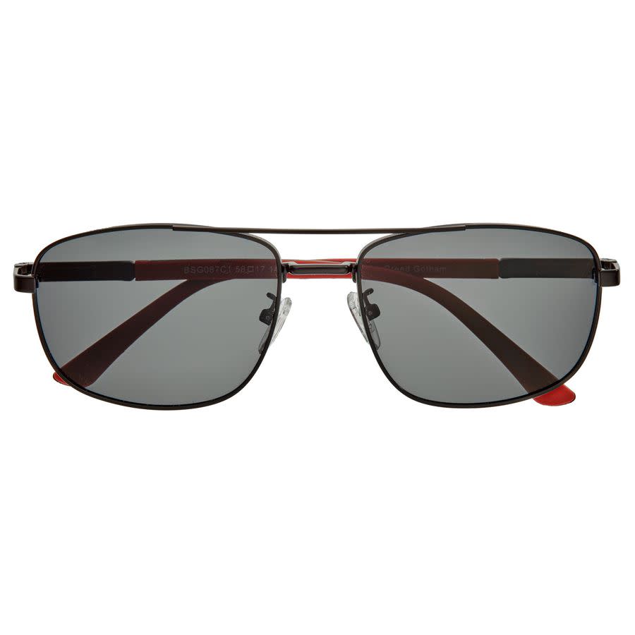 Breed Men's Black Rectangular Sunglasses BSG067C1