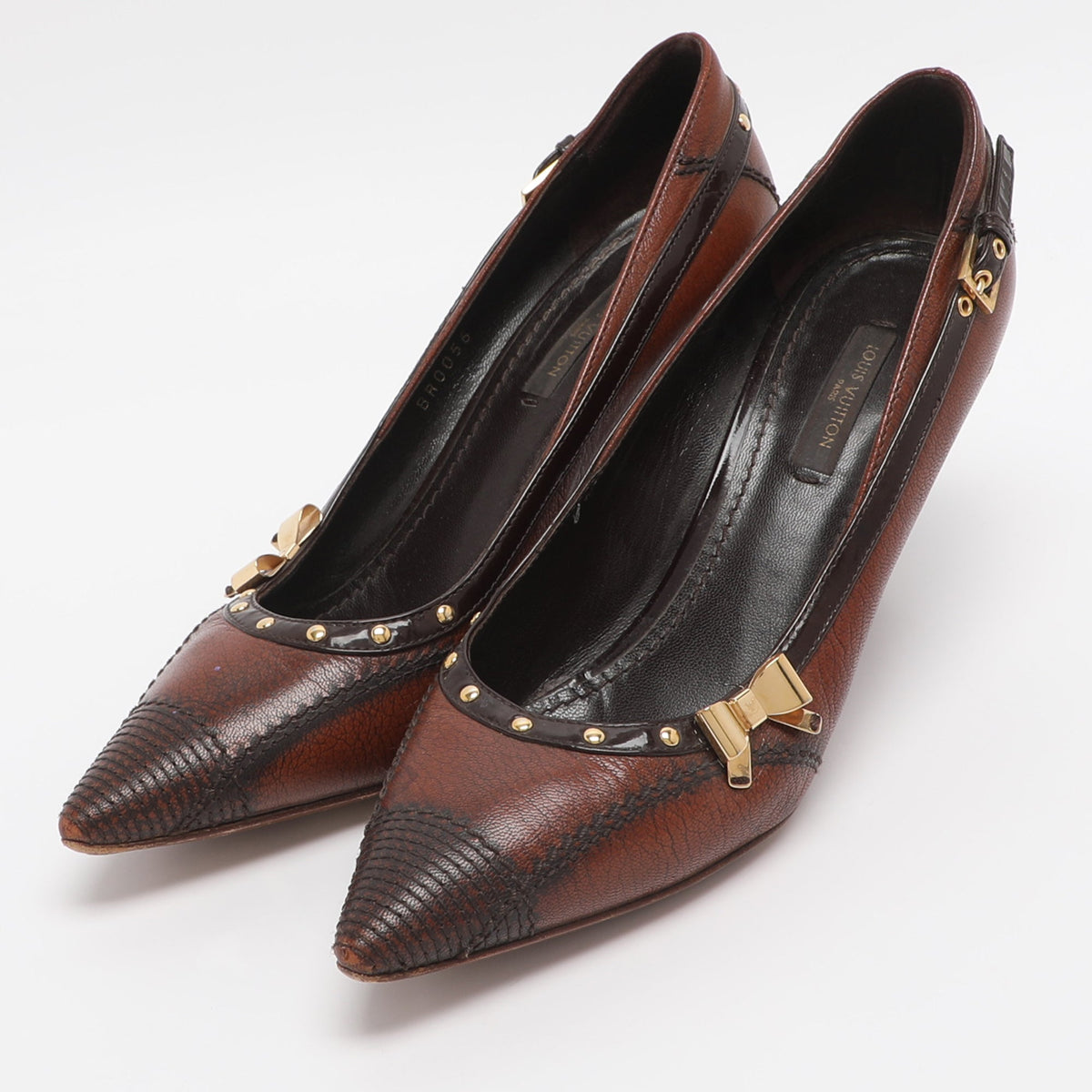 Louis Vuitton Size 37 Brown Leather Pumps