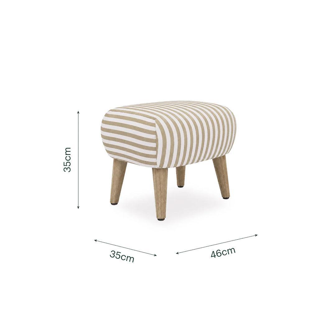 CuddleCo Etta Footstool - Beach Stripe