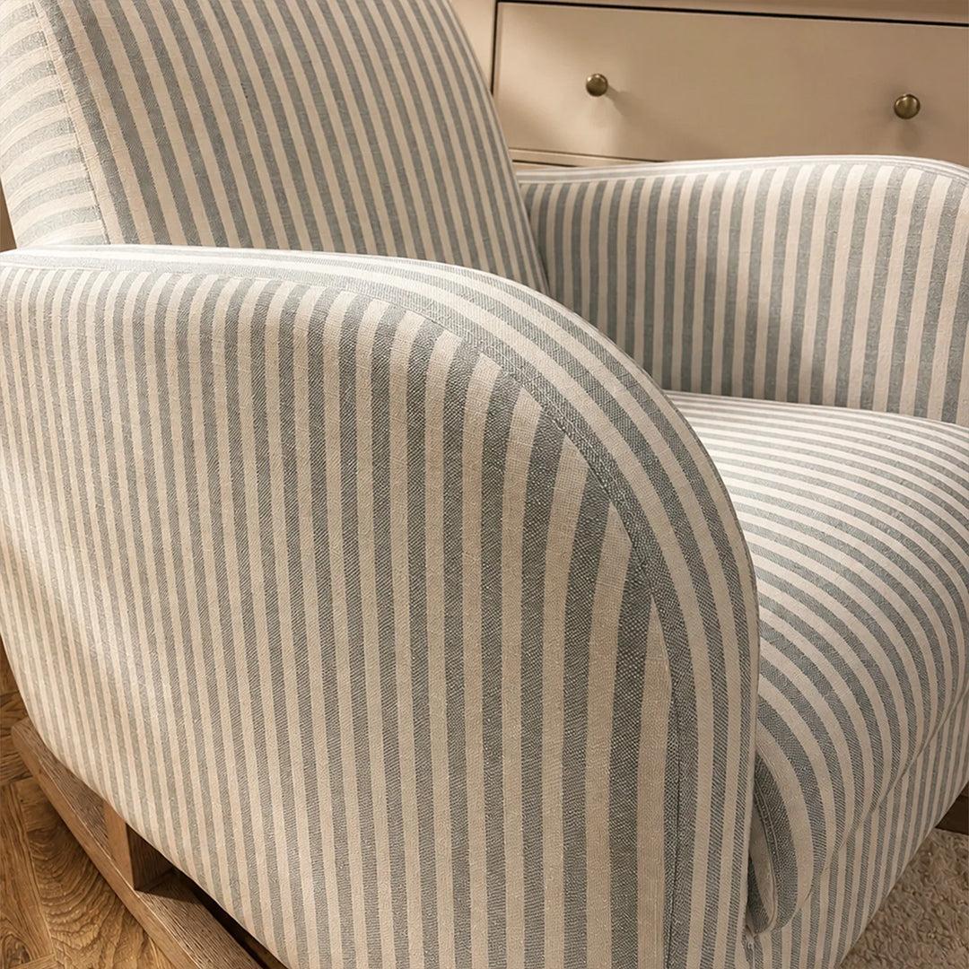 CuddleCo Etta Nursing Chair & Footstool - Sea Salt Stripe