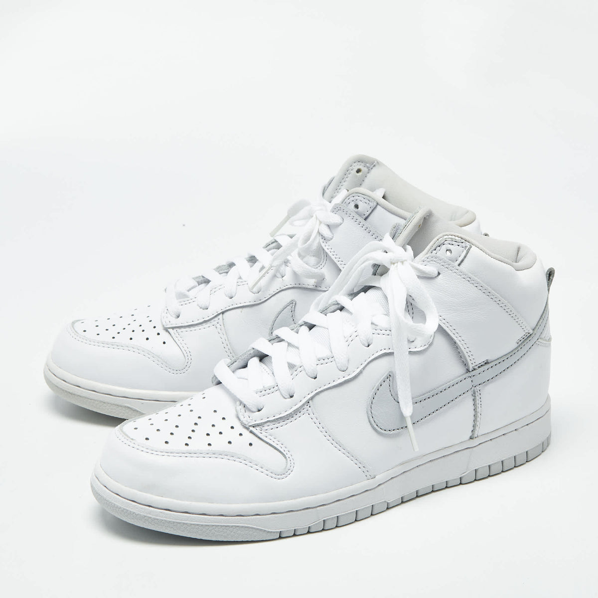 Nike Dunk High Size 43 White Leather High Top Sneakers