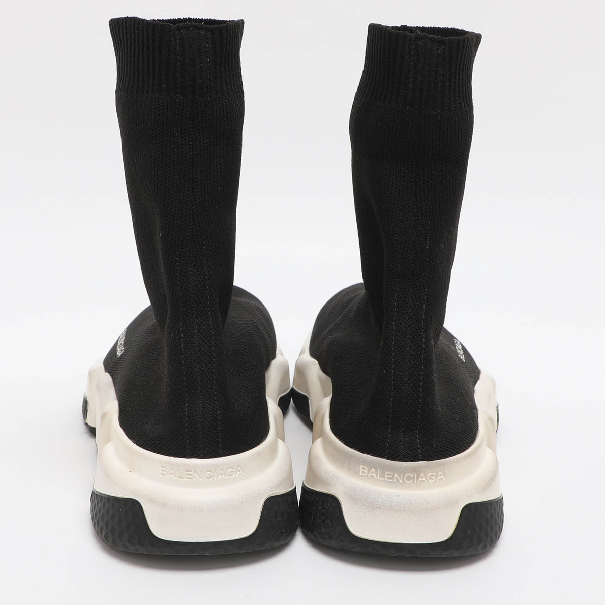 Balenciaga Speed Size 36 Black Knit Fabric High Top Sneakers