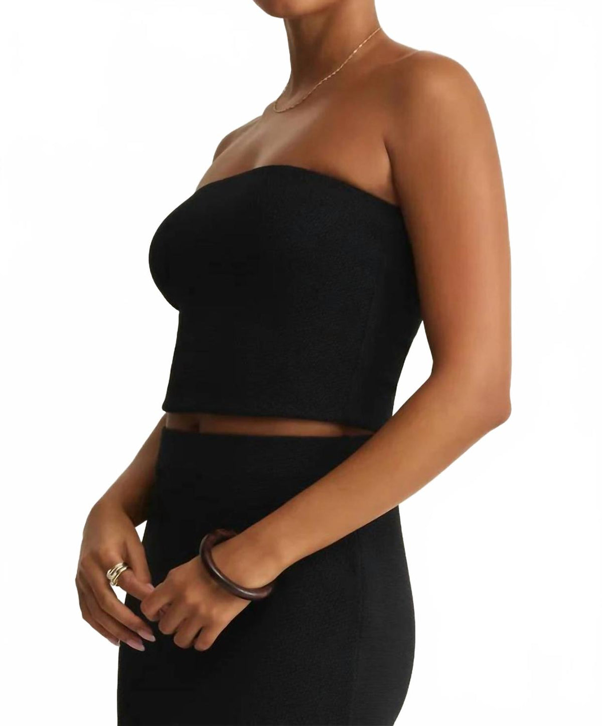 Caffari Tube Top Tank Top In Black