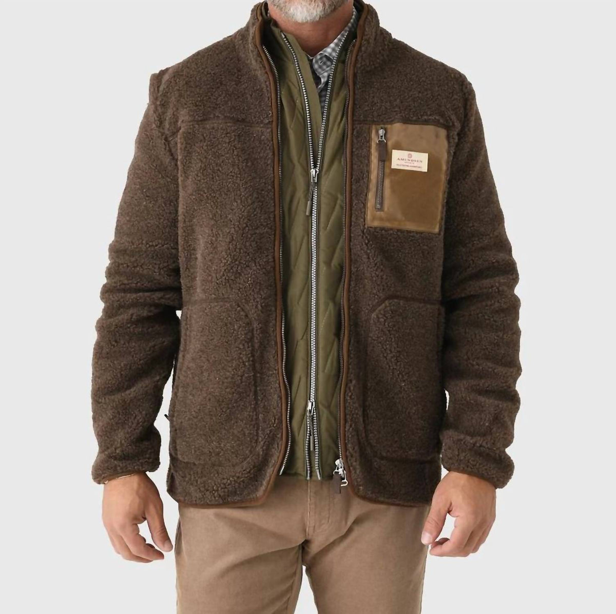 Hero Wool Fleece Jacket In Cowboy