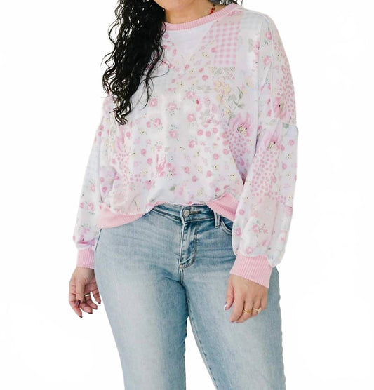Kambrie Long Sleeve Top In Pink