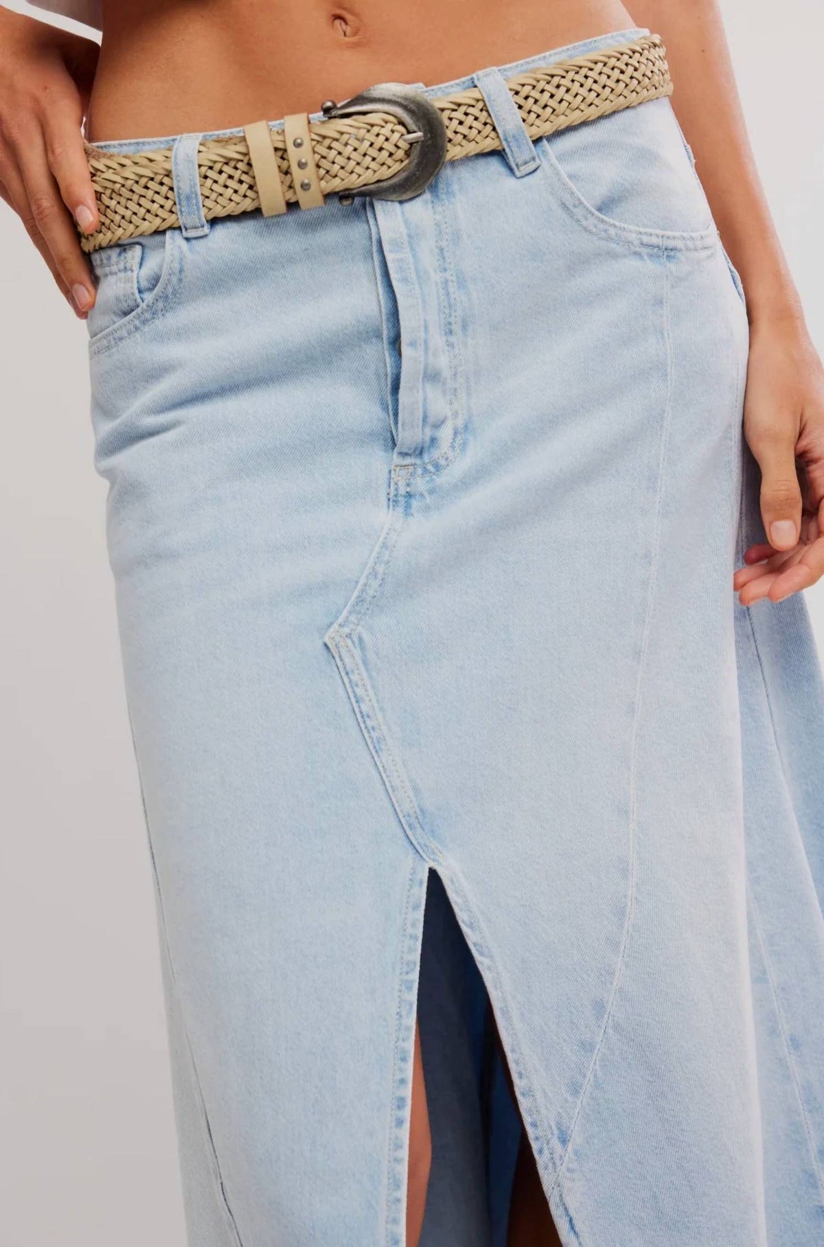 Aquarius Maxi Skirt In Light Blue