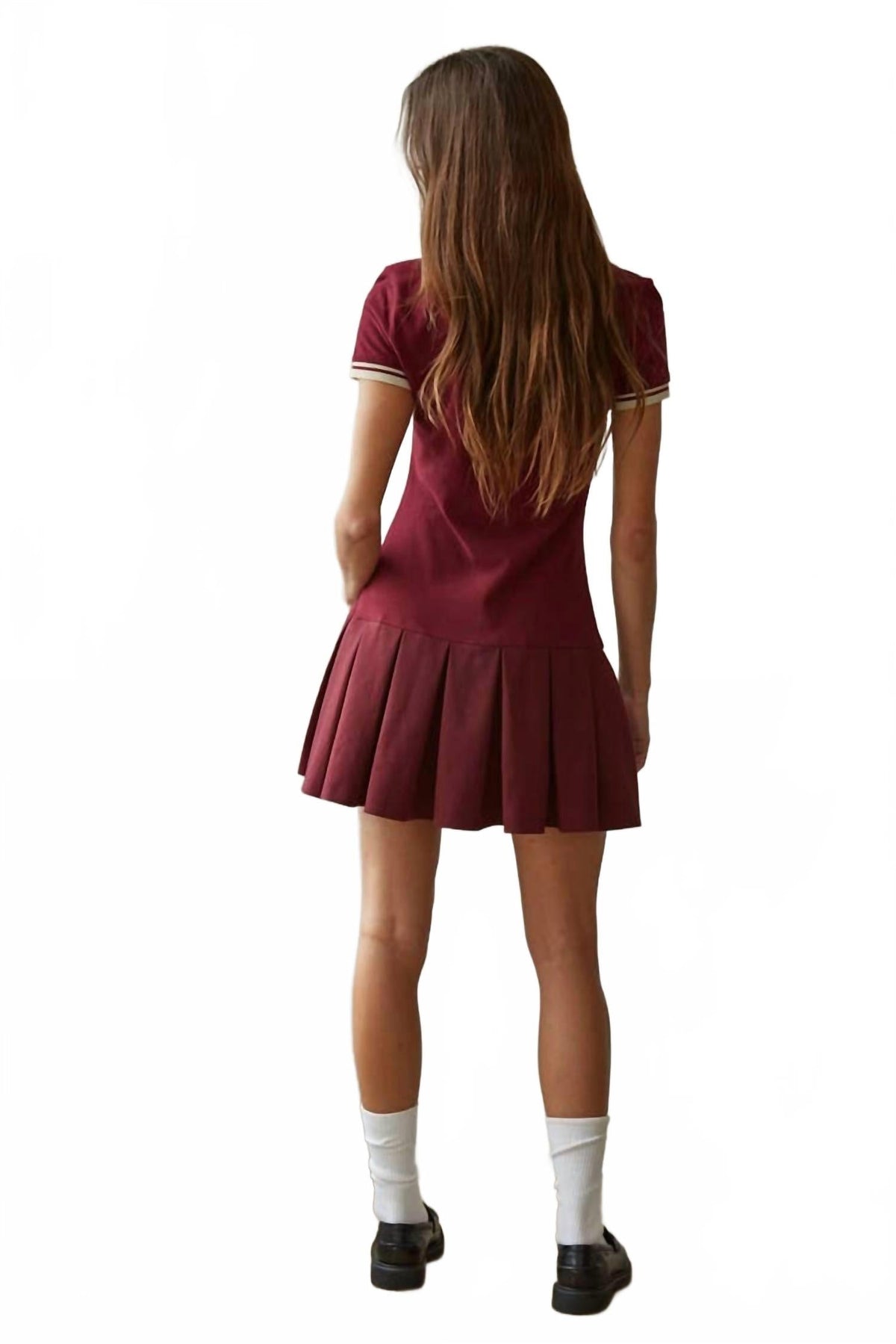 Serena Button Down Dress In Red