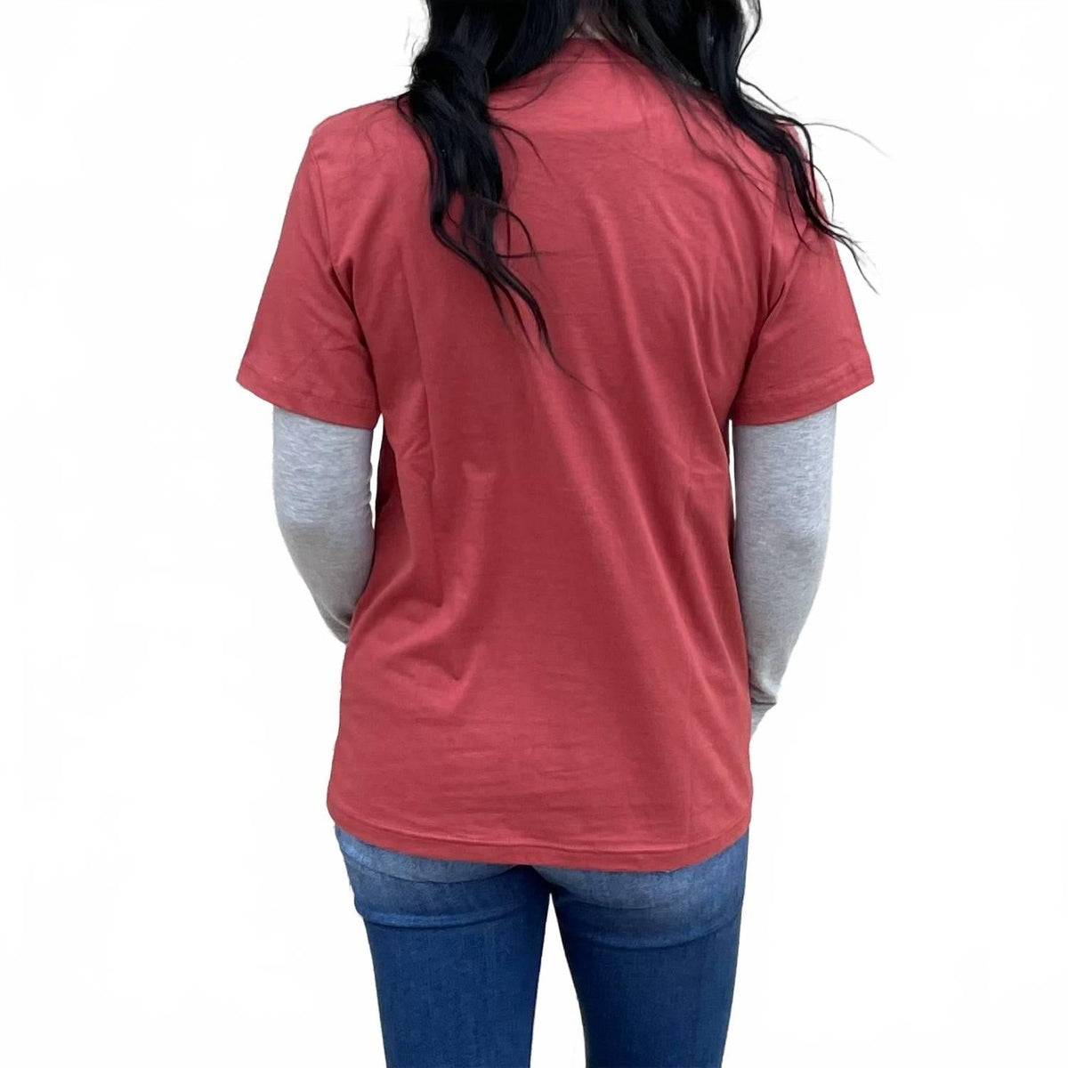 Lace Cross Tee In Rust