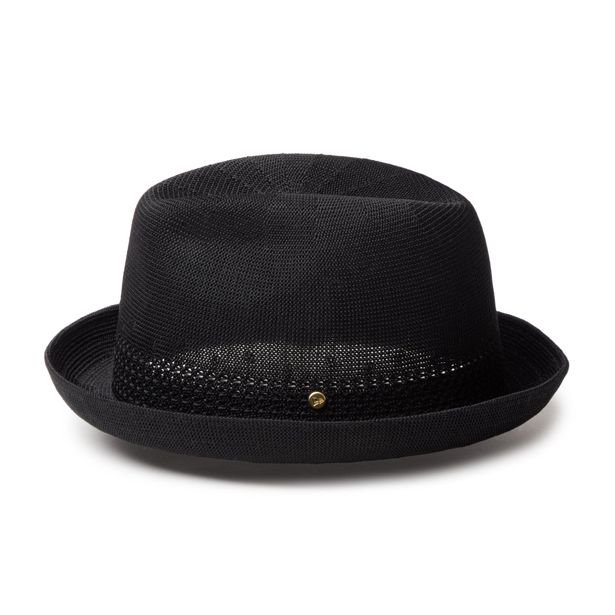 ニットフェドーラ Knit Fedora ブラック メタルピン ゴールド