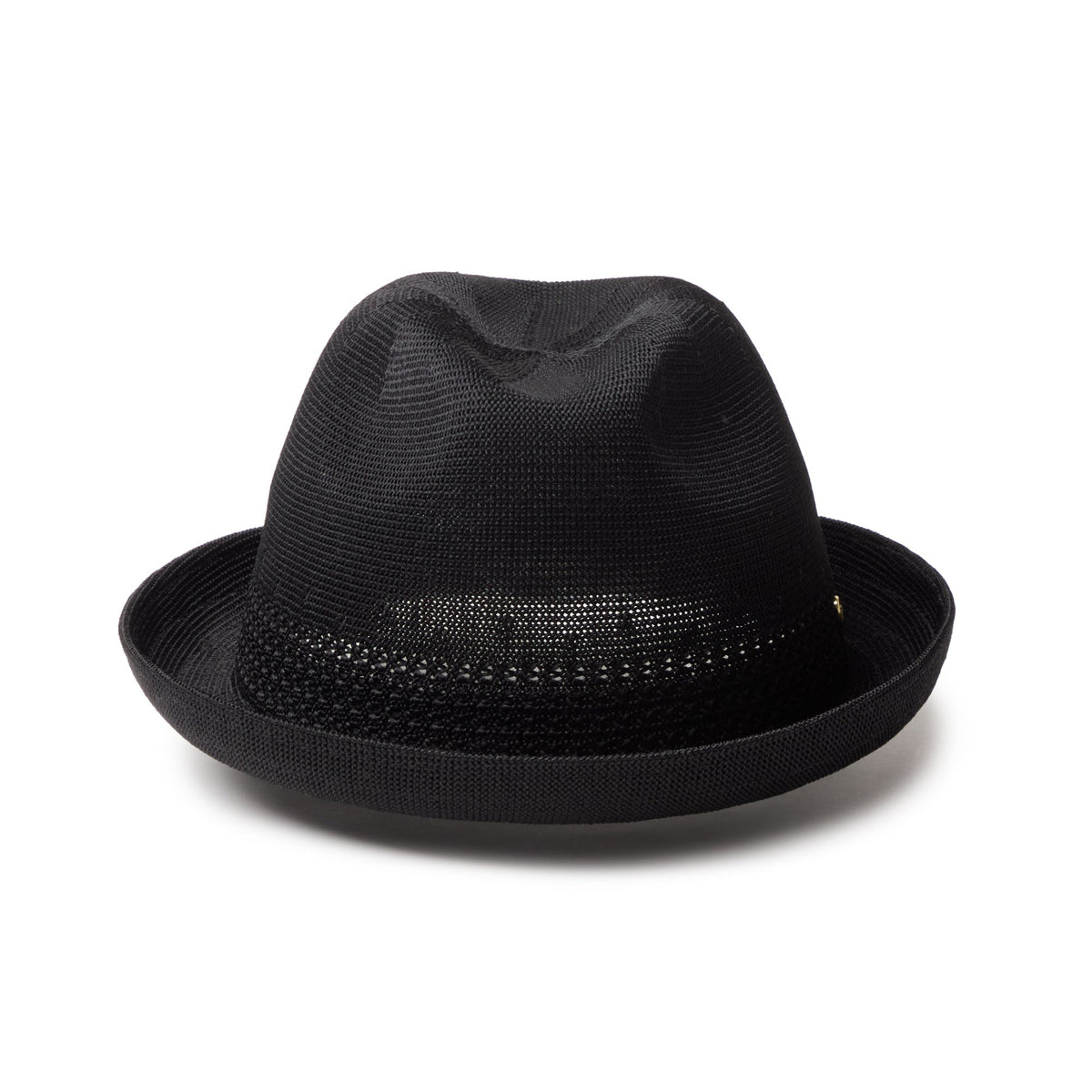 ニットフェドーラ Knit Fedora ブラック メタルピン ゴールド