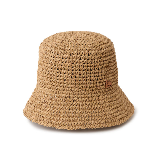 バケット01 セーラーブリム Paper Crochet Hat ベーシック ベージュ