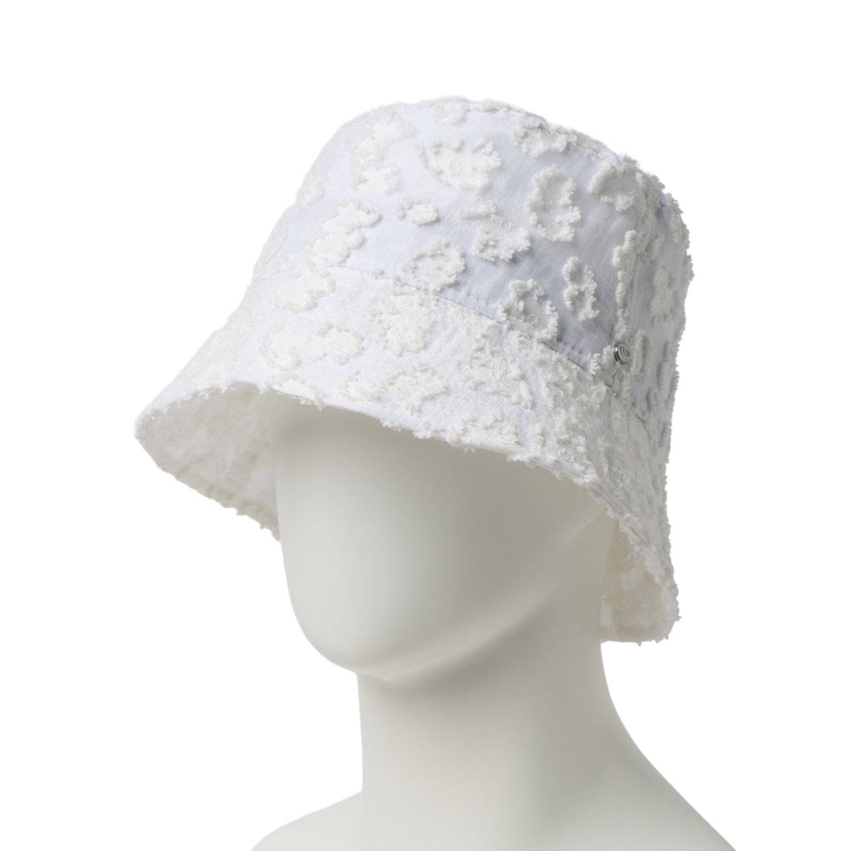 バケット01 Sailor Brim Flower Jacquard  ホワイト