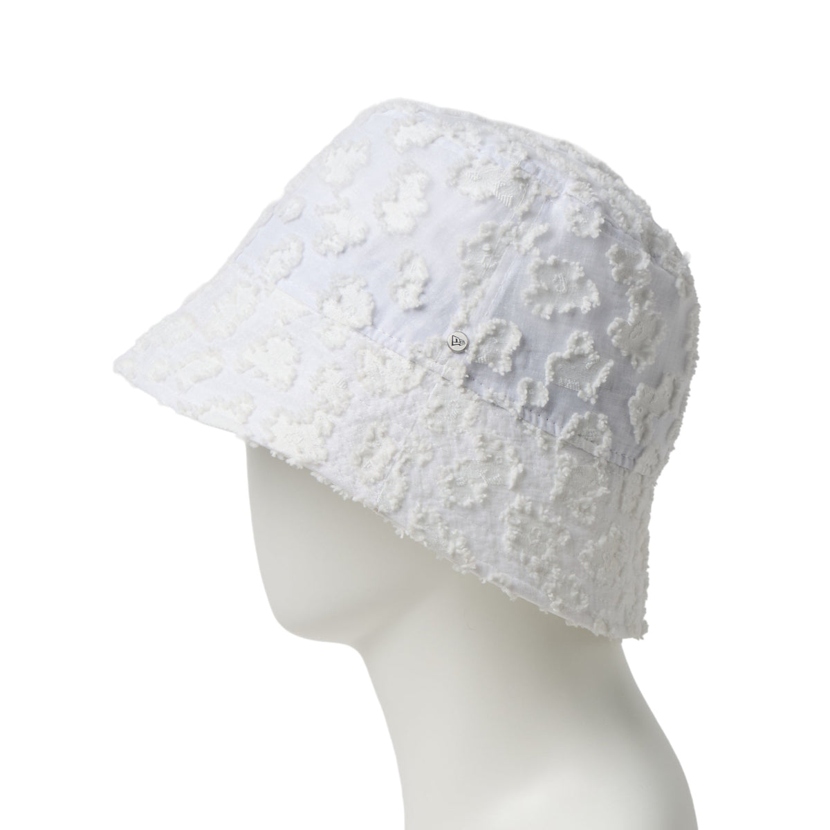 バケット01 Sailor Brim Flower Jacquard  ホワイト