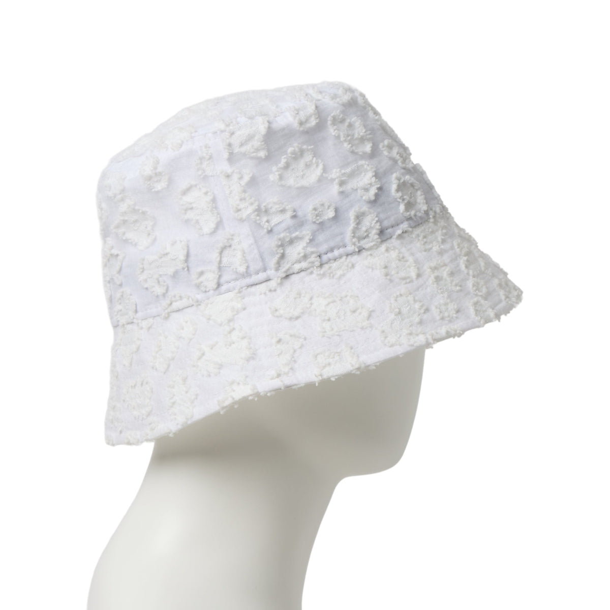 バケット01 Sailor Brim Flower Jacquard  ホワイト