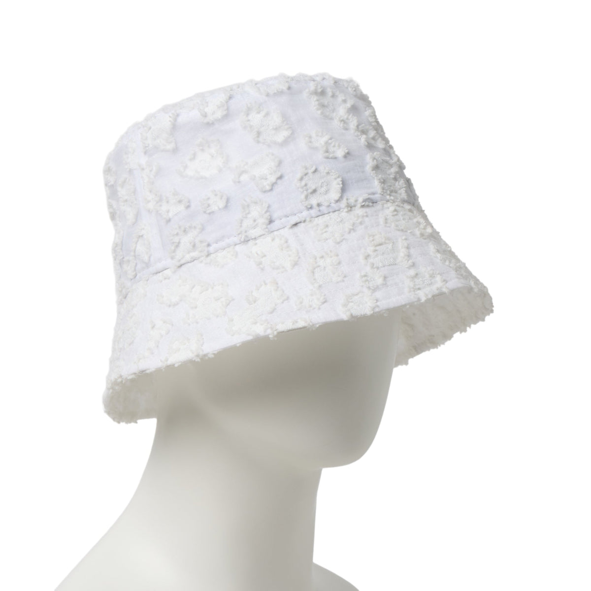 バケット01 Sailor Brim Flower Jacquard  ホワイト