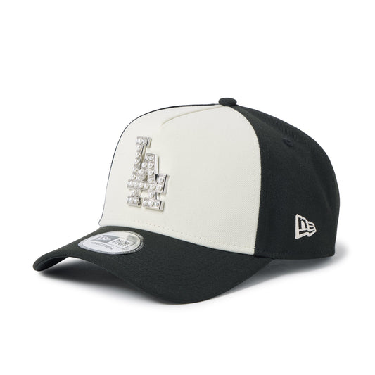9FORTY A-Frame MLB パール バッジ Pearl Badge ロサンゼルス・ドジャース ブラック/クロームホワイト