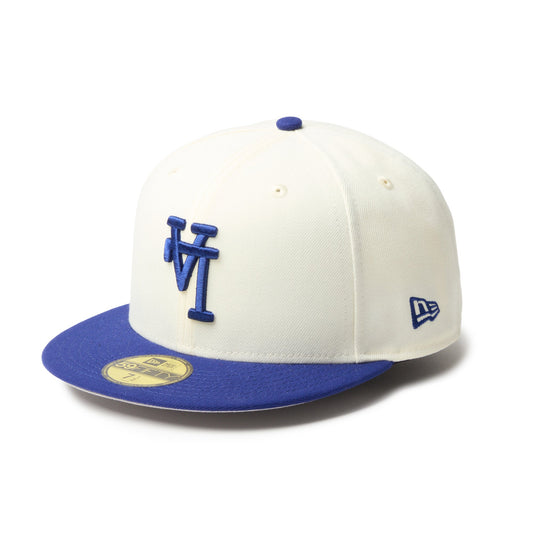 59FIFTY MLB Upside Down ロサンゼルス・ドジャース クロームホワイト/ダークロイヤル