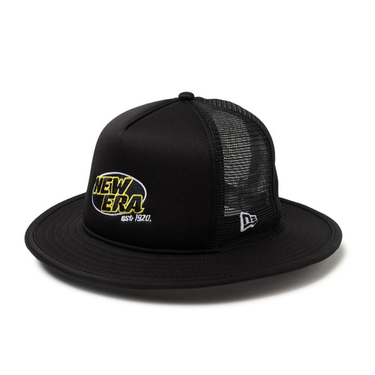 5-Panel バケットハット A-Frame トラッカー ブランドロゴ ブラック