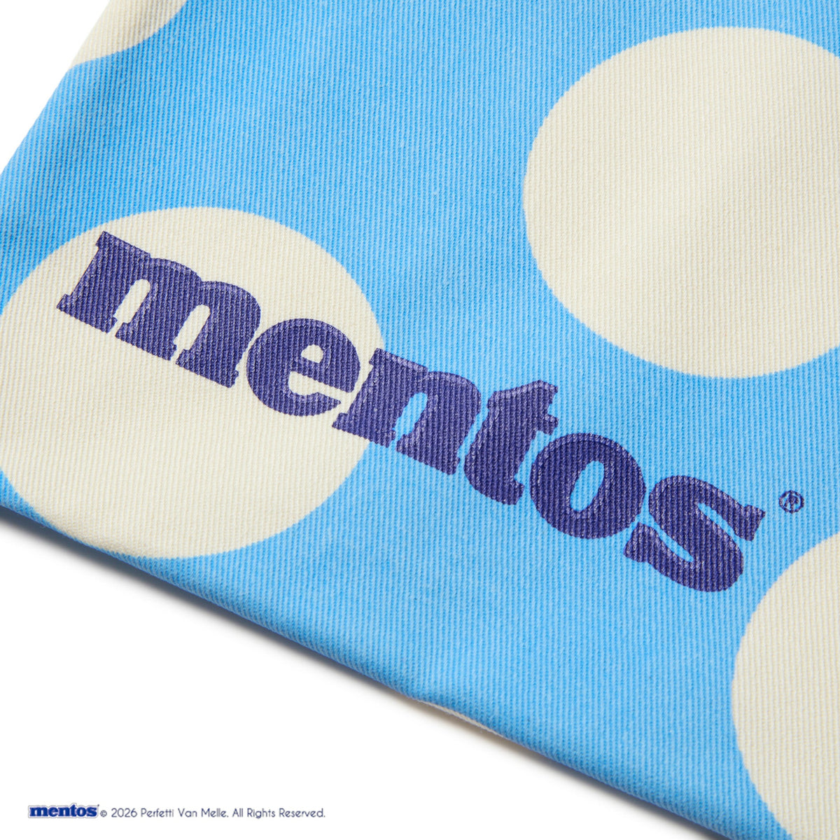 ツイル トートバッグ mentos メントス クロームホワイト/スカイブルー