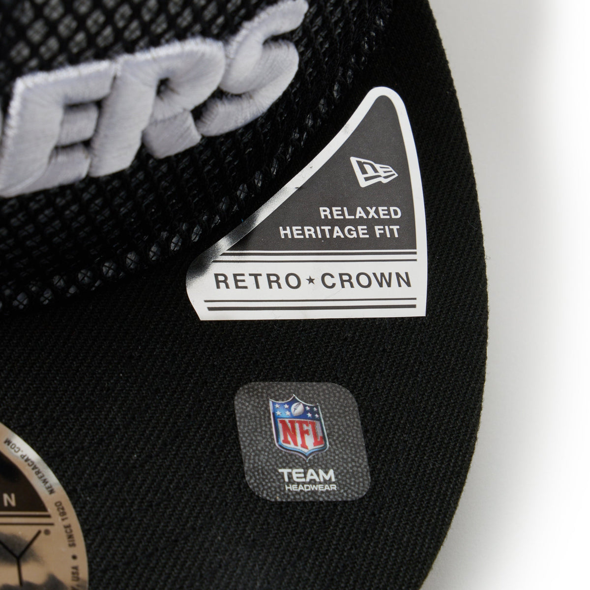 RC 9FIFTY Flat Visor powered by GORO (min-nano) ラスベガス・レイダース ダブルメッシュ ブラックメッシュ/ブラック