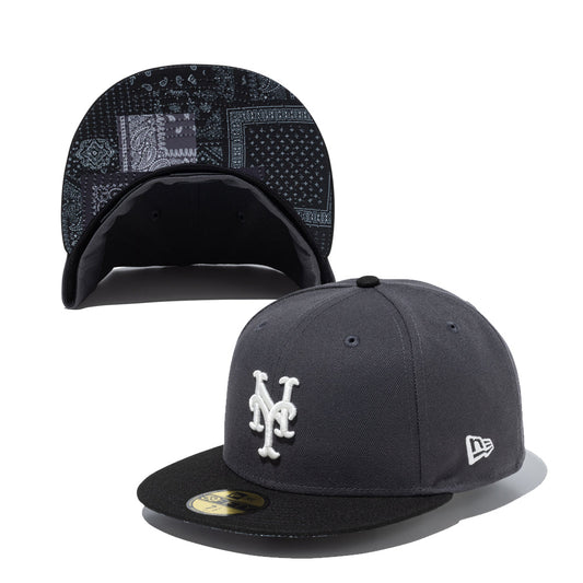 59FIFTY Paisley ペイズリー ニューヨーク・メッツ ダークグラファイト ブラックバイザー