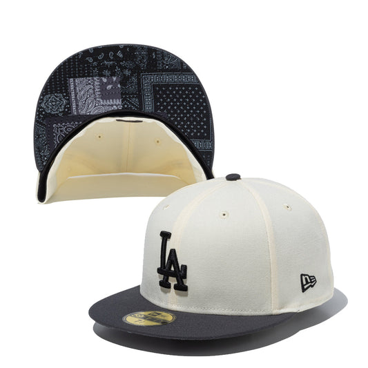 59FIFTY Paisley ペイズリー ロサンゼルス・ドジャース クロームホワイト ダークグラファイトバイザー