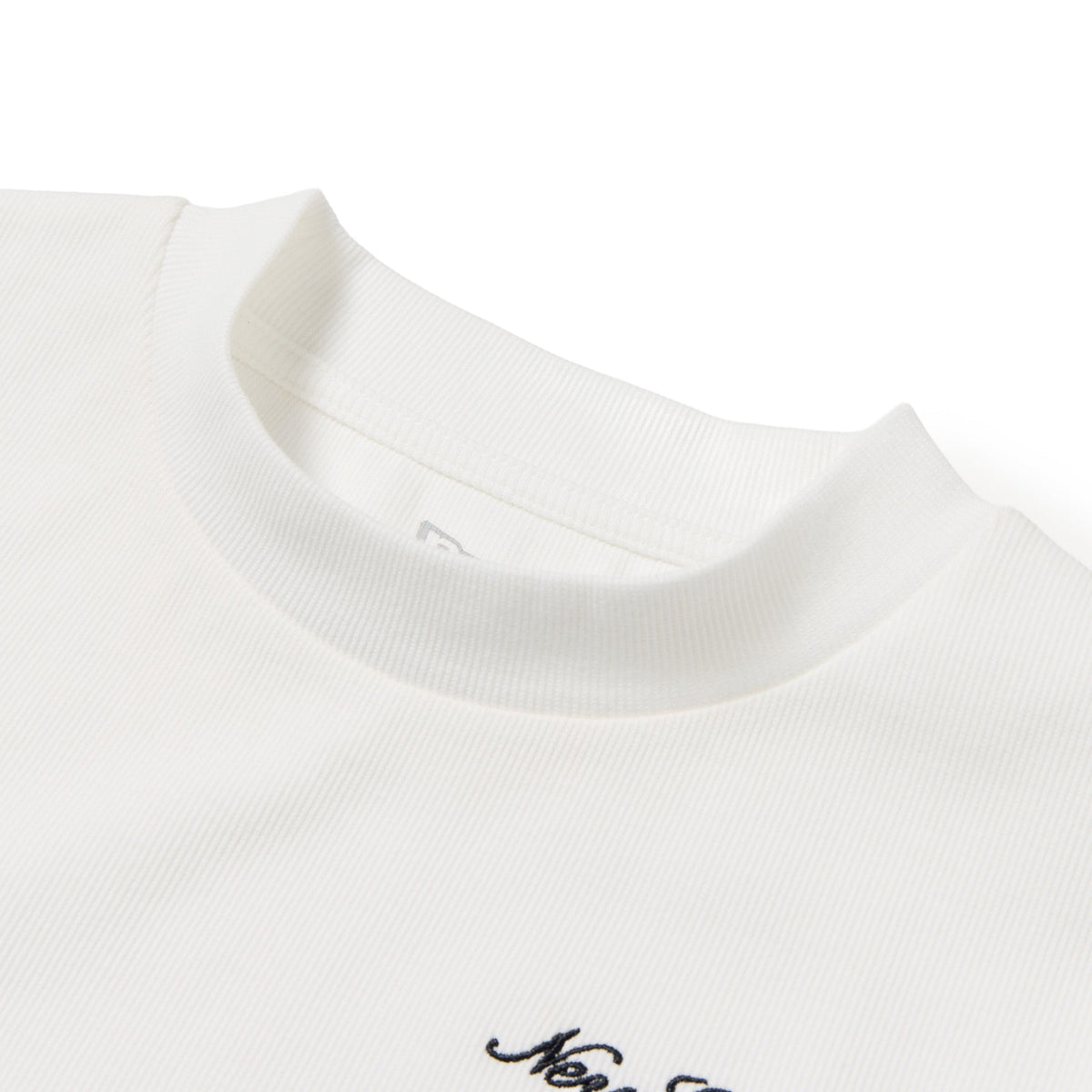 ウィメンズ 長袖 リブ Tシャツ Mini Script Logo オフホワイト