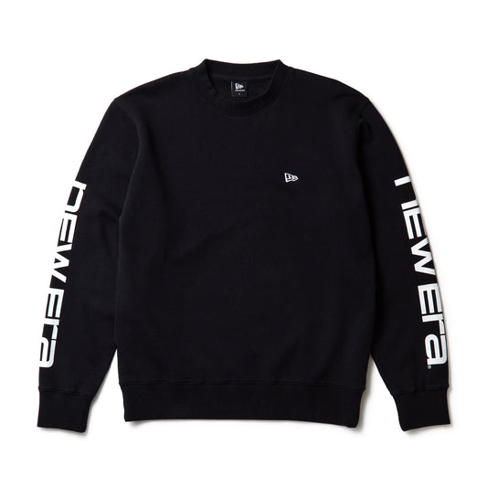 スウェット クルーネック Brand Name Logo ブラック