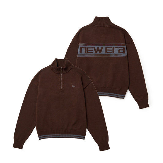 ウィメンズ ニット ハーフジップ プルオーバー Jacquard Logo バーントウッド | ゴルフ