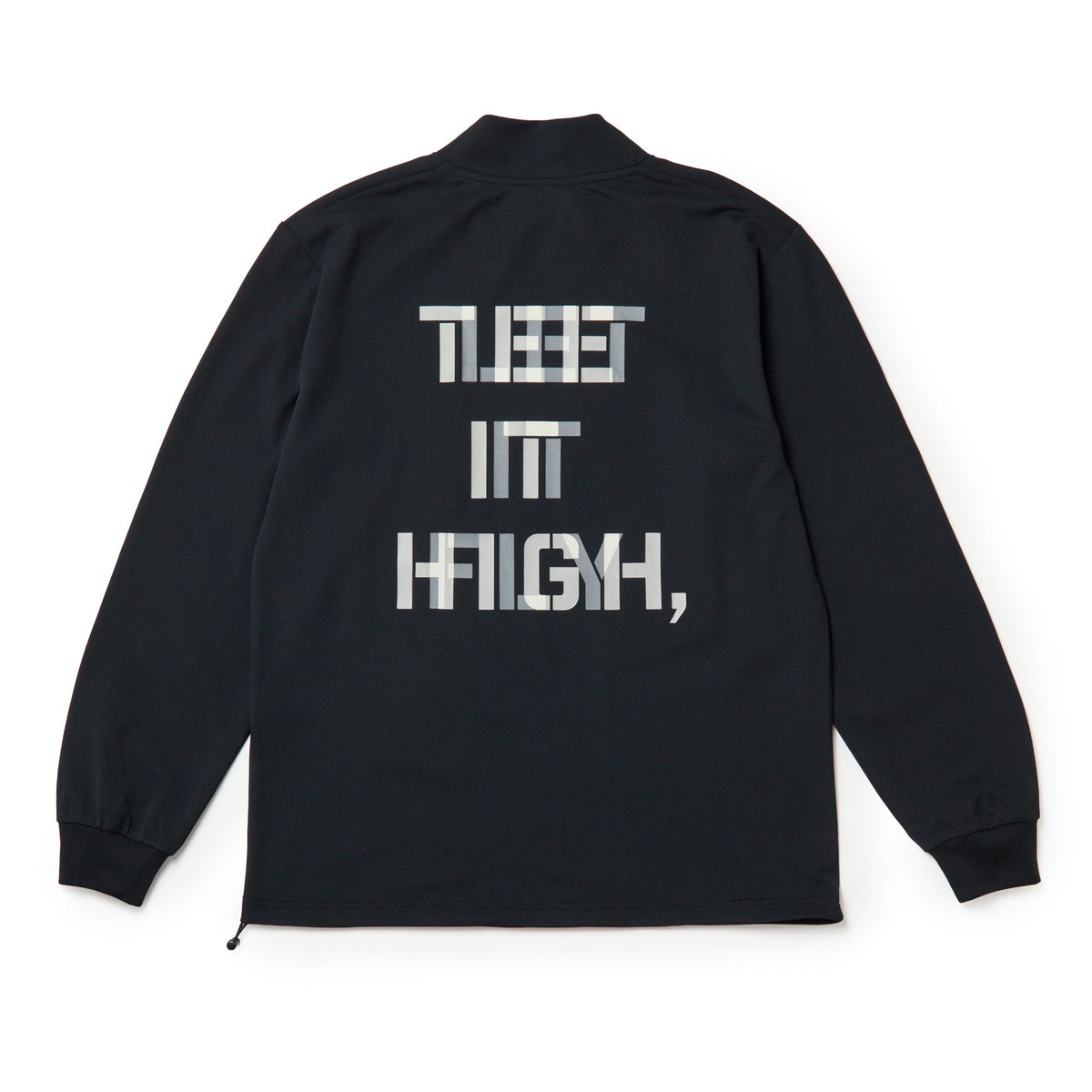 長袖 ハイネック ピケ 鹿の子 Tシャツ TIHLIF ブラック | ゴルフ