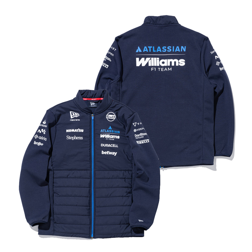 ハイブリット パデットジャケット Atlassian Williams F1 Team アトラシアン・ウィリアムズF1チーム ネイビー