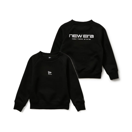 キッズ Youth テックスウェット クルーネック ブランドネームロゴ ブラック｜パフォーマンスアパレル