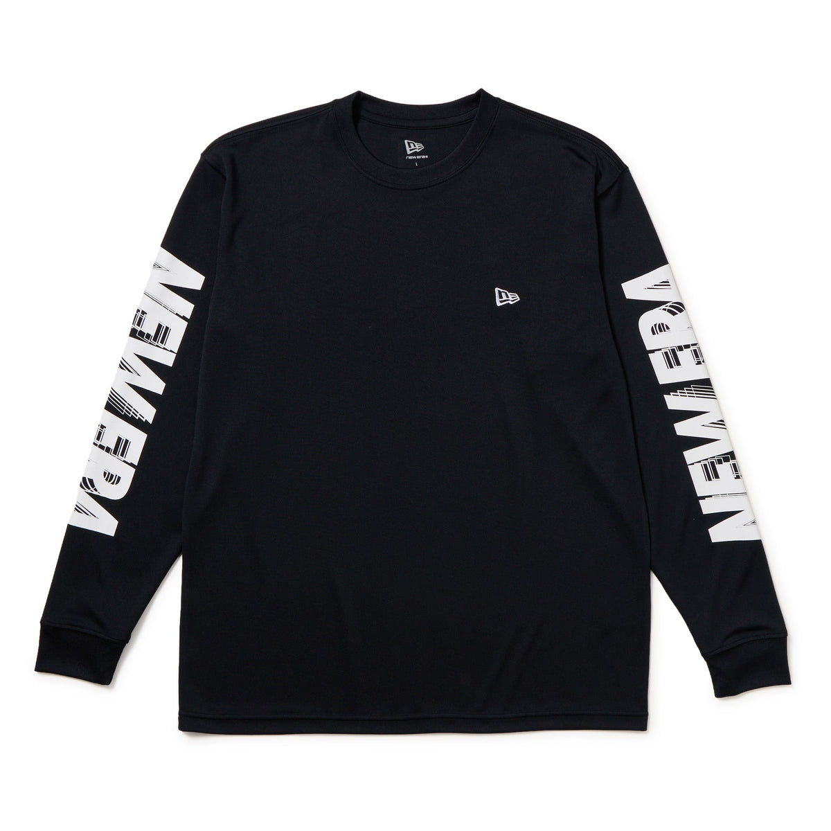 長袖 テック Tシャツ Sleeve Logo ブラック｜パフォーマンスアパレル