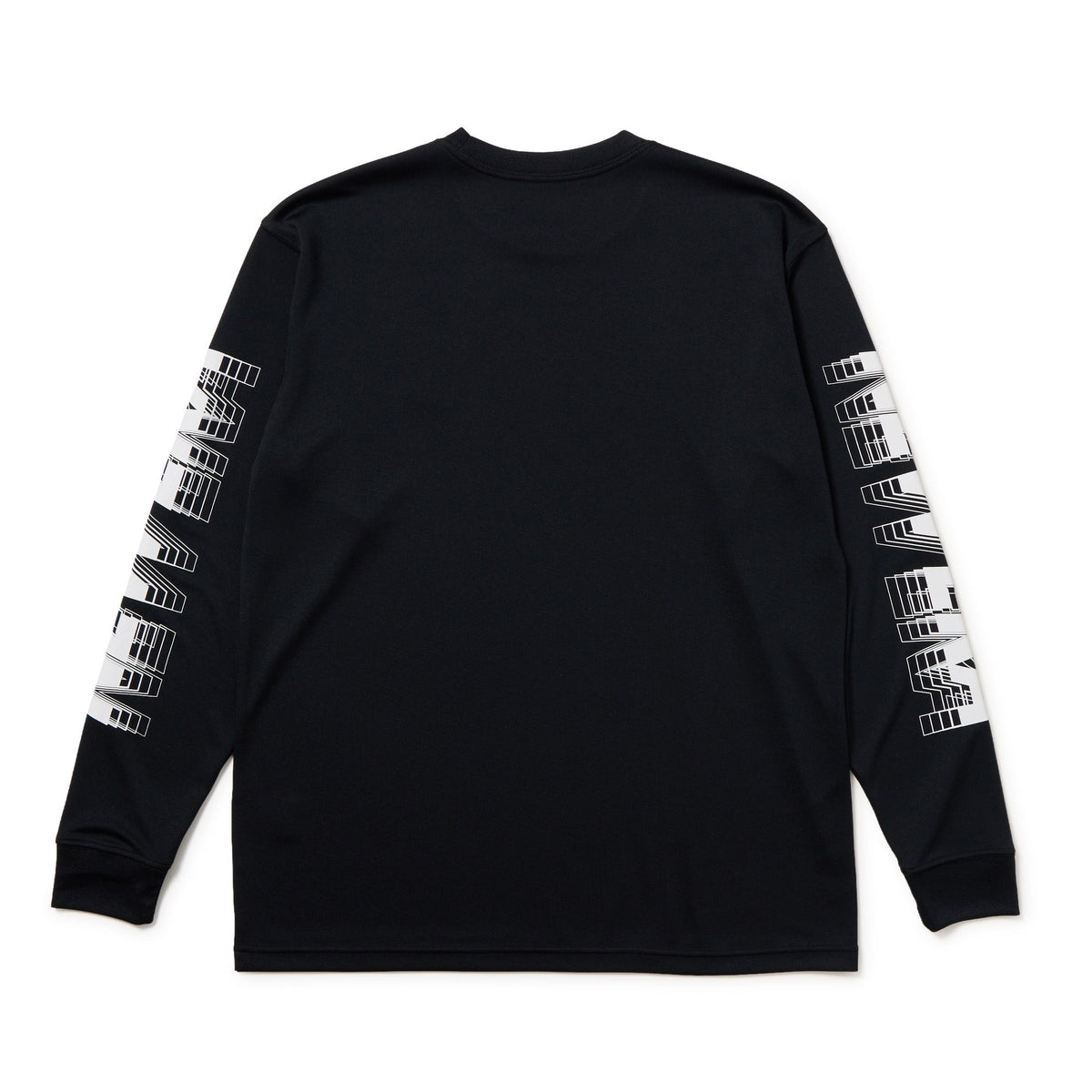 長袖 テック Tシャツ Sleeve Logo ブラック｜パフォーマンスアパレル