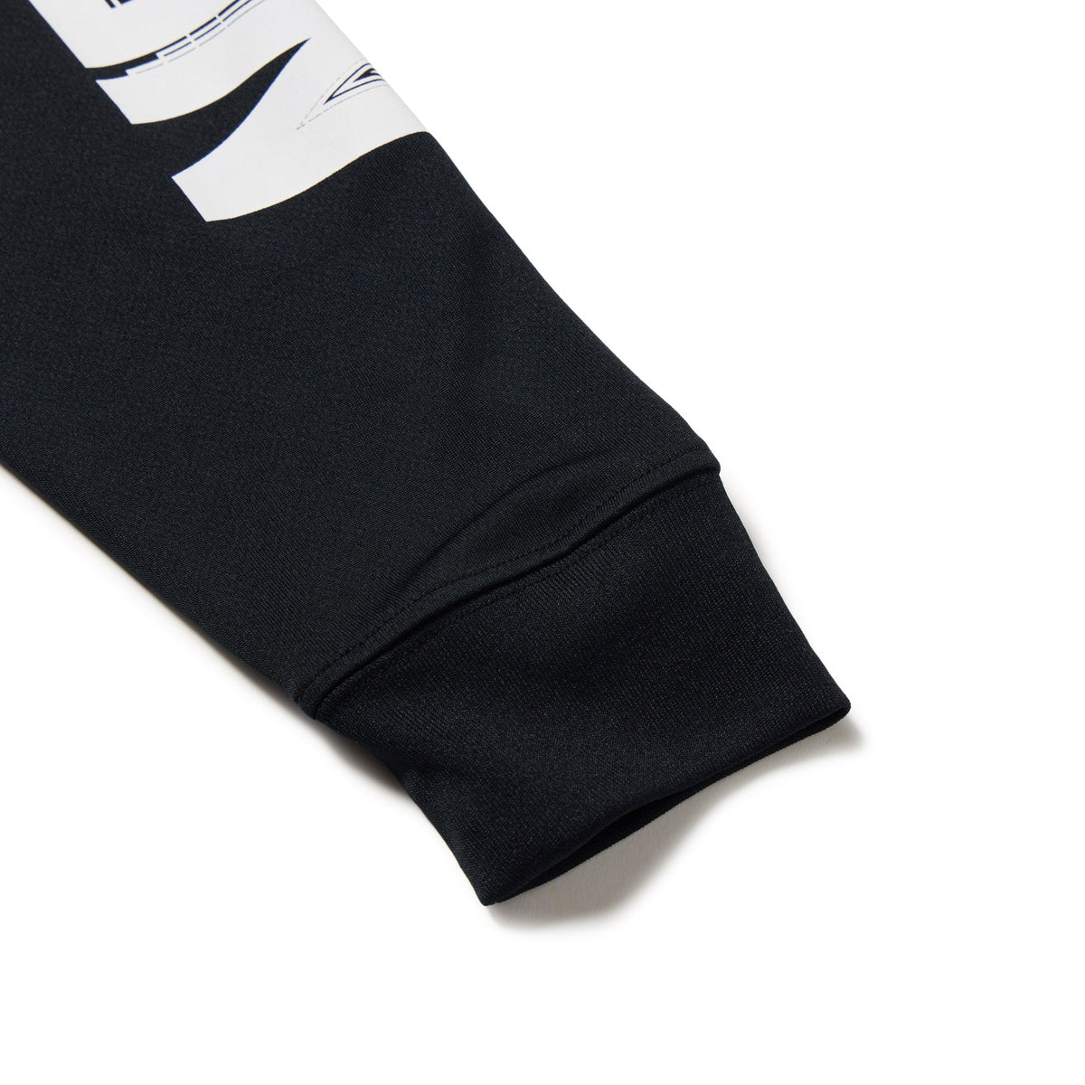 長袖 テック Tシャツ Sleeve Logo ブラック｜パフォーマンスアパレル