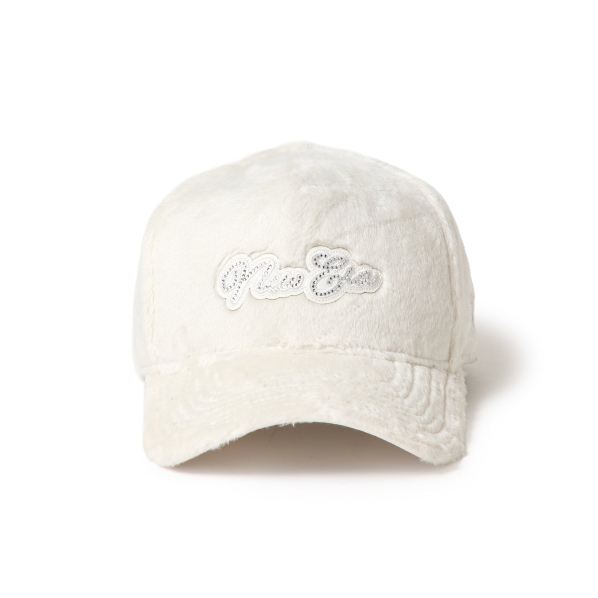 9FORTY A-Frame Micro Fur ラインストーン NEW ERA ロゴ ホワイト