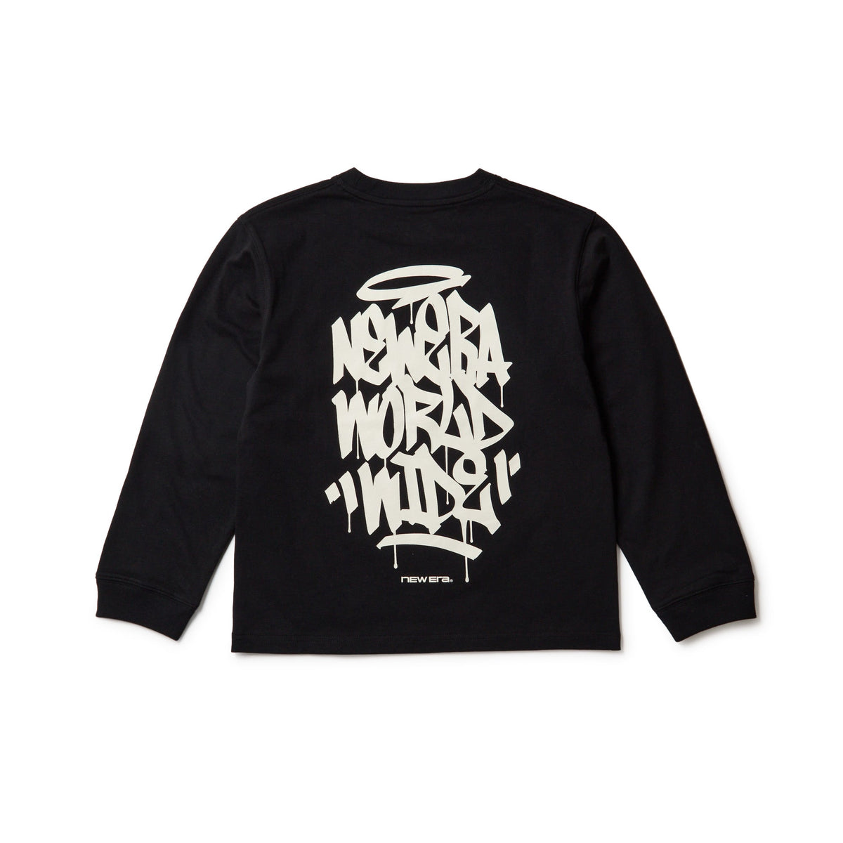 キッズ Youth 長袖 コットン Tシャツ Tagging Logo ブラック