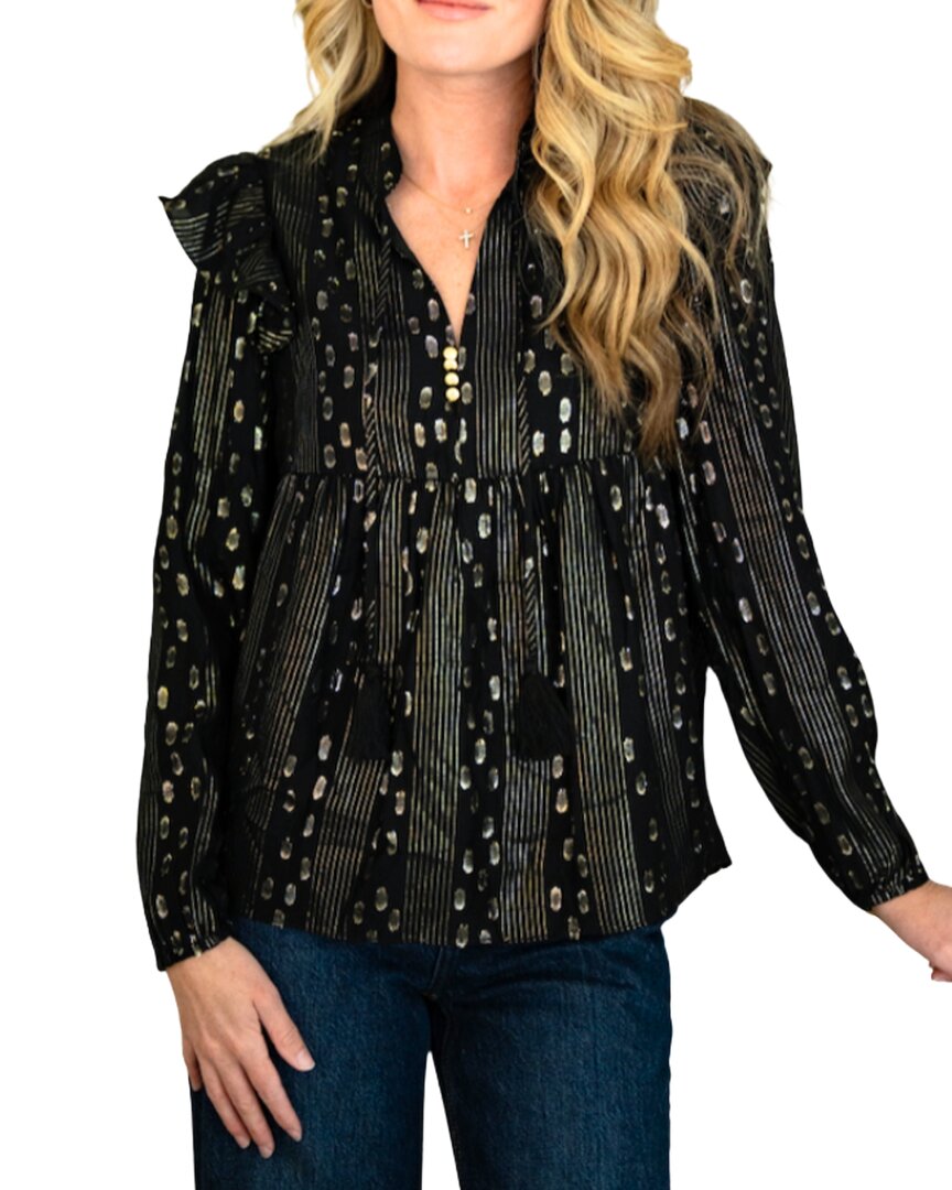 Sail to Sable Ruffle Front Top