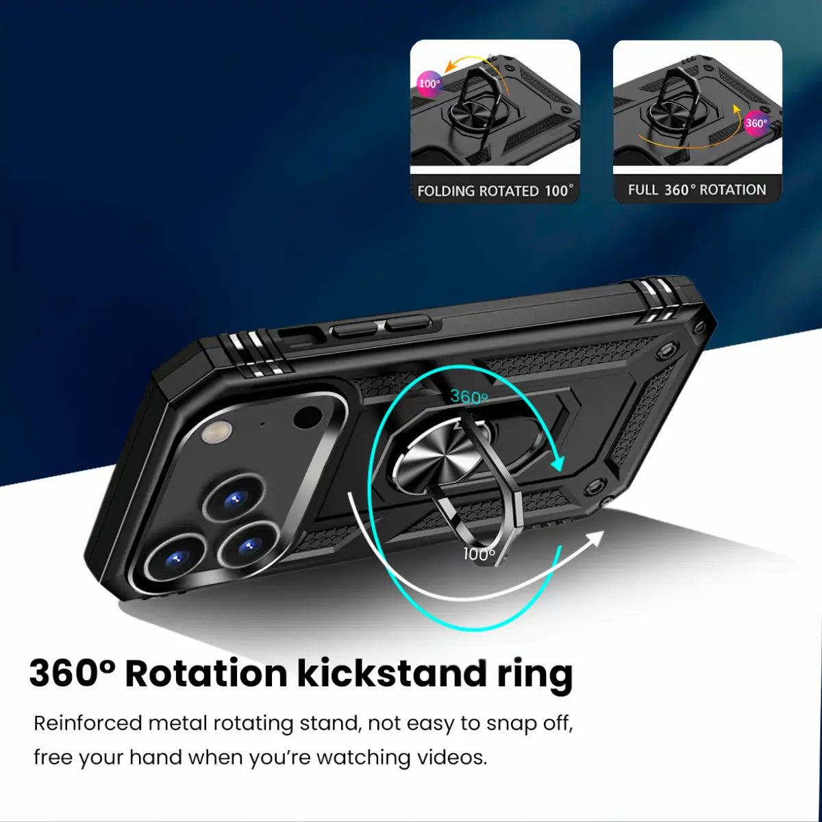 Entronix Case Compatible with iPhone 18 Pro Max - Dual-Layer Guard Gripstand