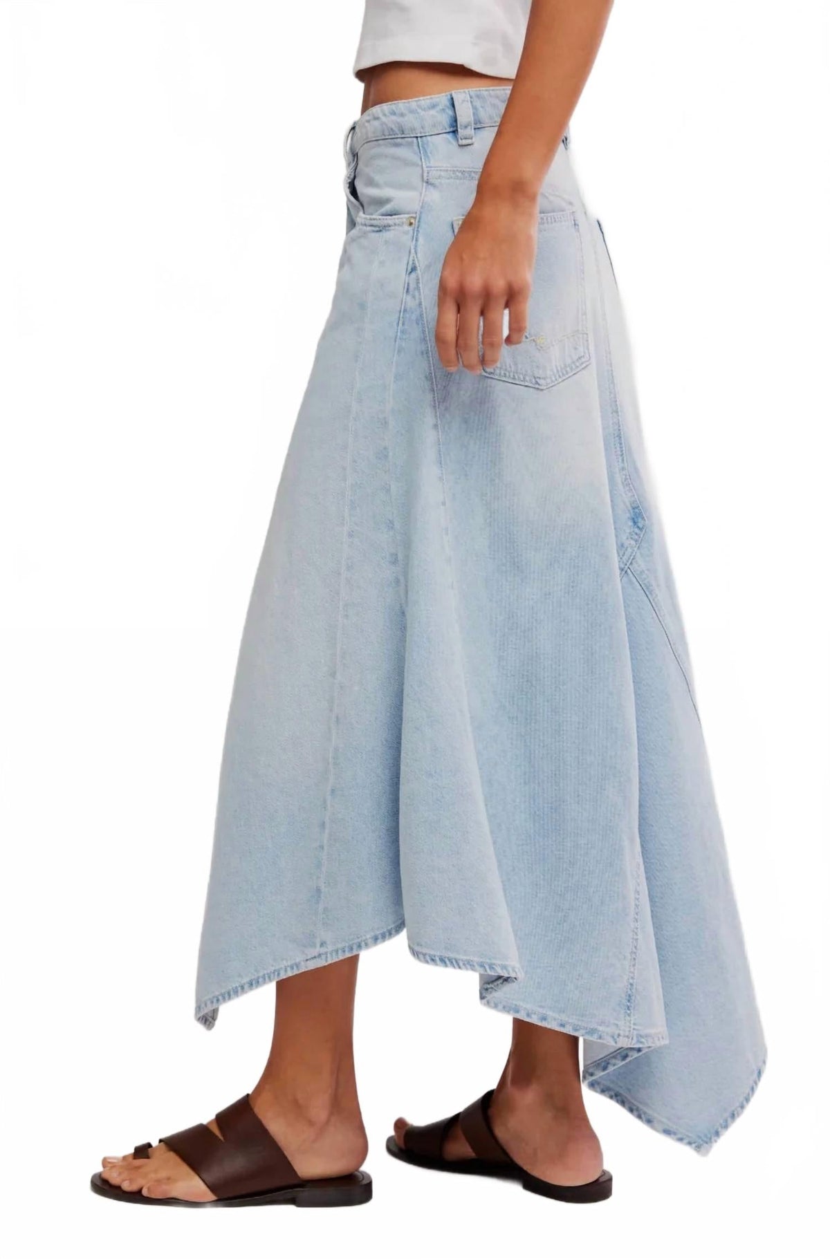 Aquarius Maxi Skirt In Light Blue