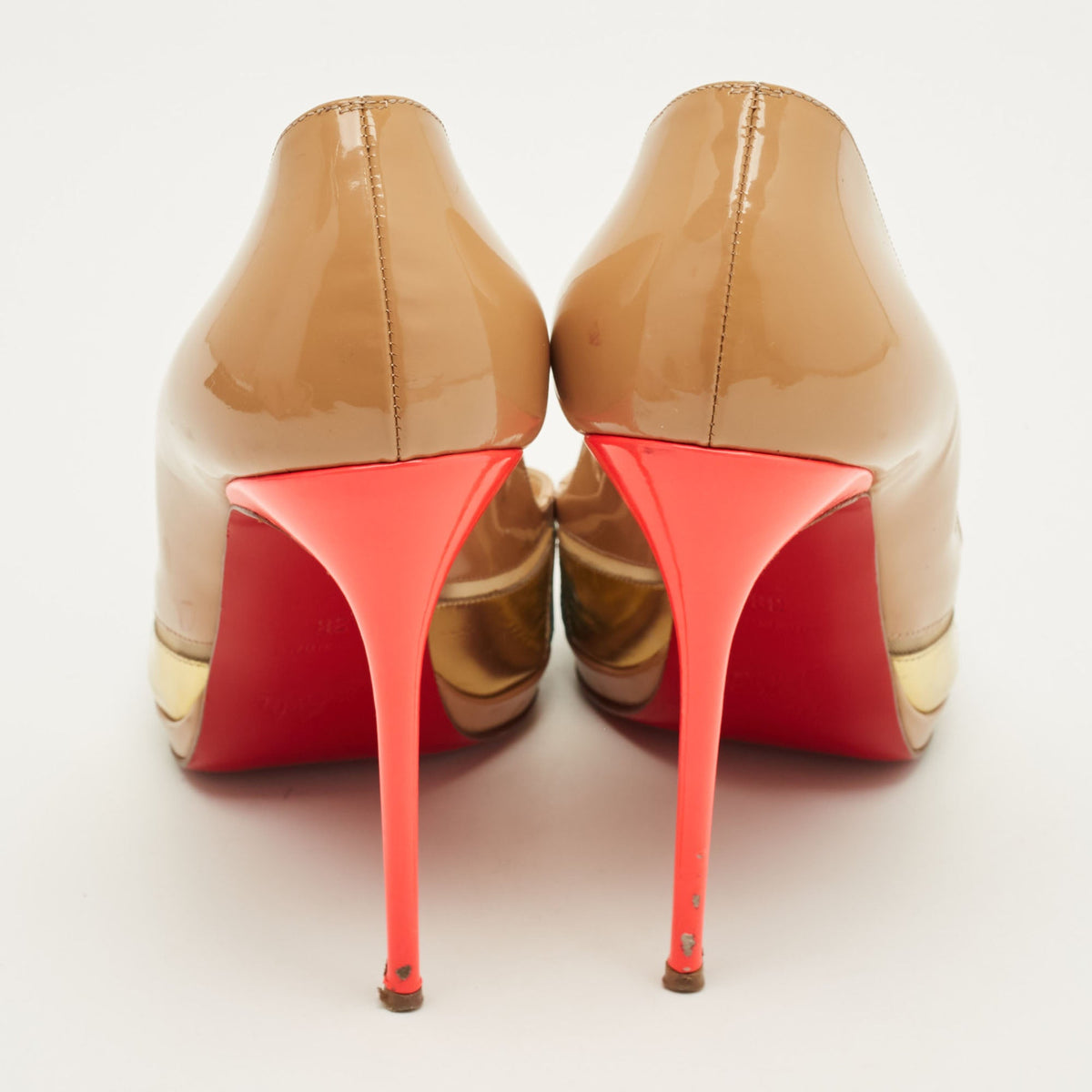 Christian Louboutin Astrogirl Size 38 Multicolor Patent Leather Pumps