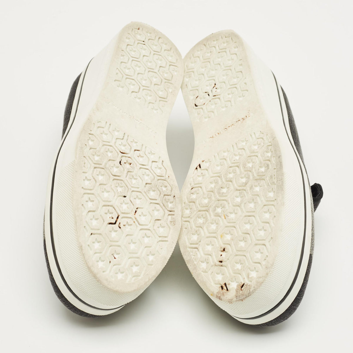 Stella McCartney Black/Grey Denim Binx Slip On Sneakers Size 36