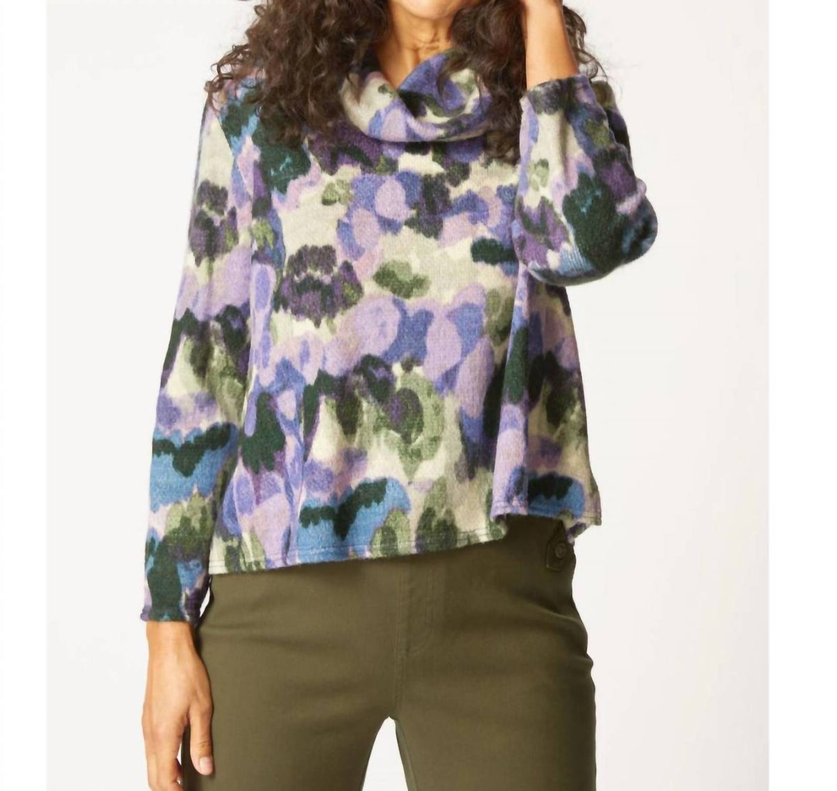 Midnight Cowl Neck Sweater In Multicolor