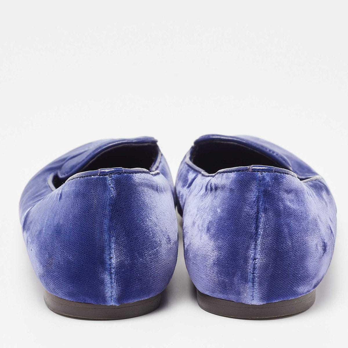 Alexander McQueen Blue Velvet Skull Smoking Slippers Size 37
