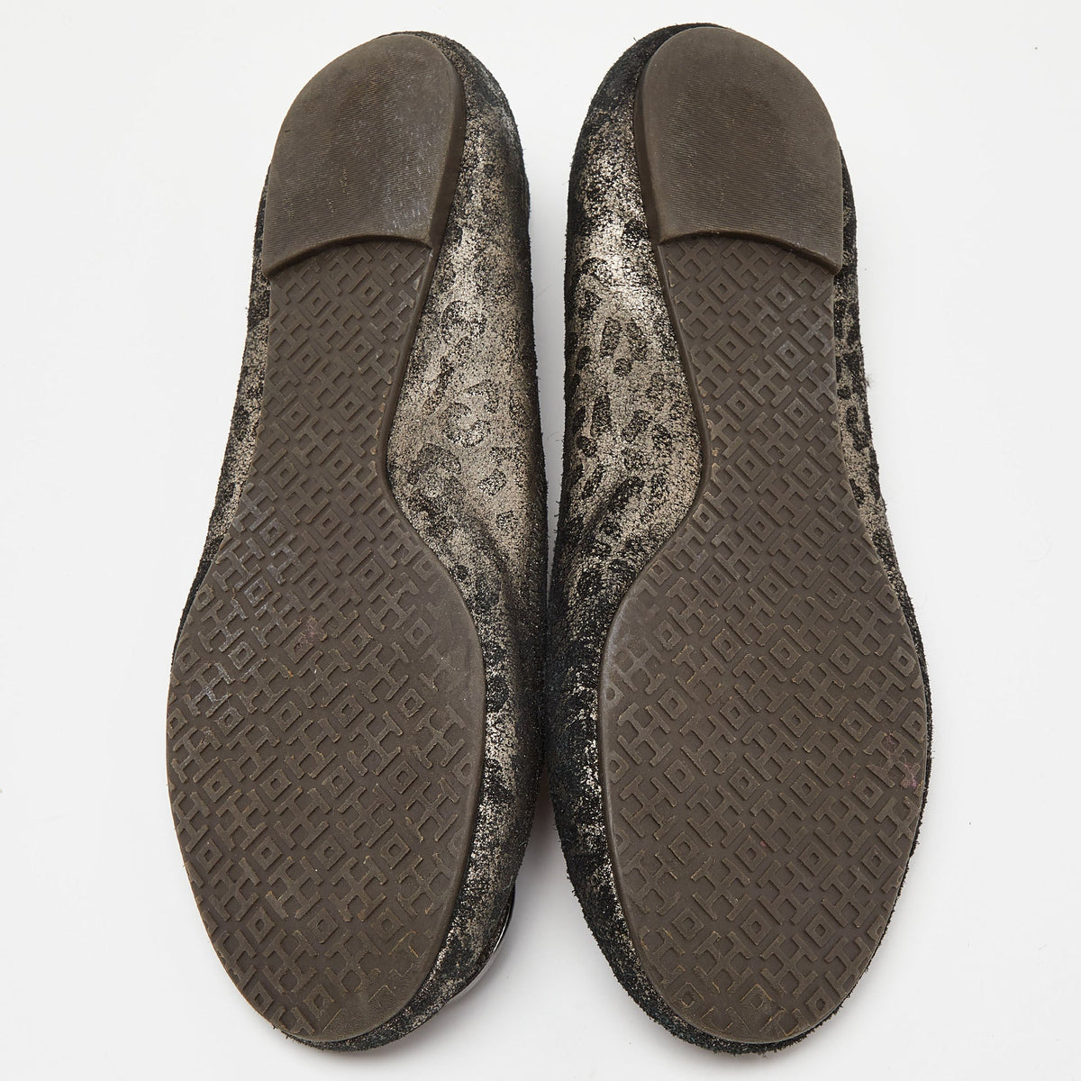 Tory Burch Printed Suede Luisa Micro Ballet Flats Size 40