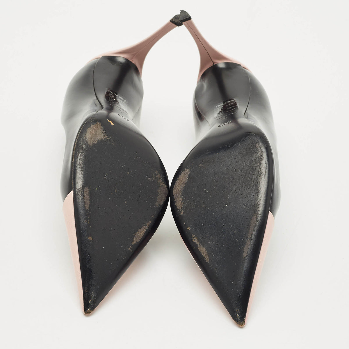 Christian Dior Black/Pink Leather Pointed Toe Pumps Size 41